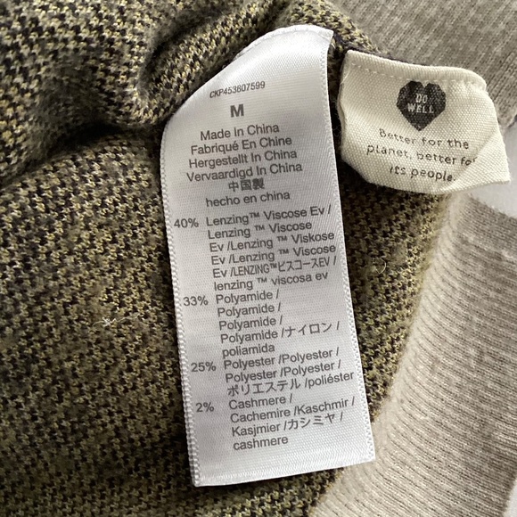 Madewell Tangerine Sketch Jacquard Pullover Sweater Heather Taupe Medium - Picture 10 of 13